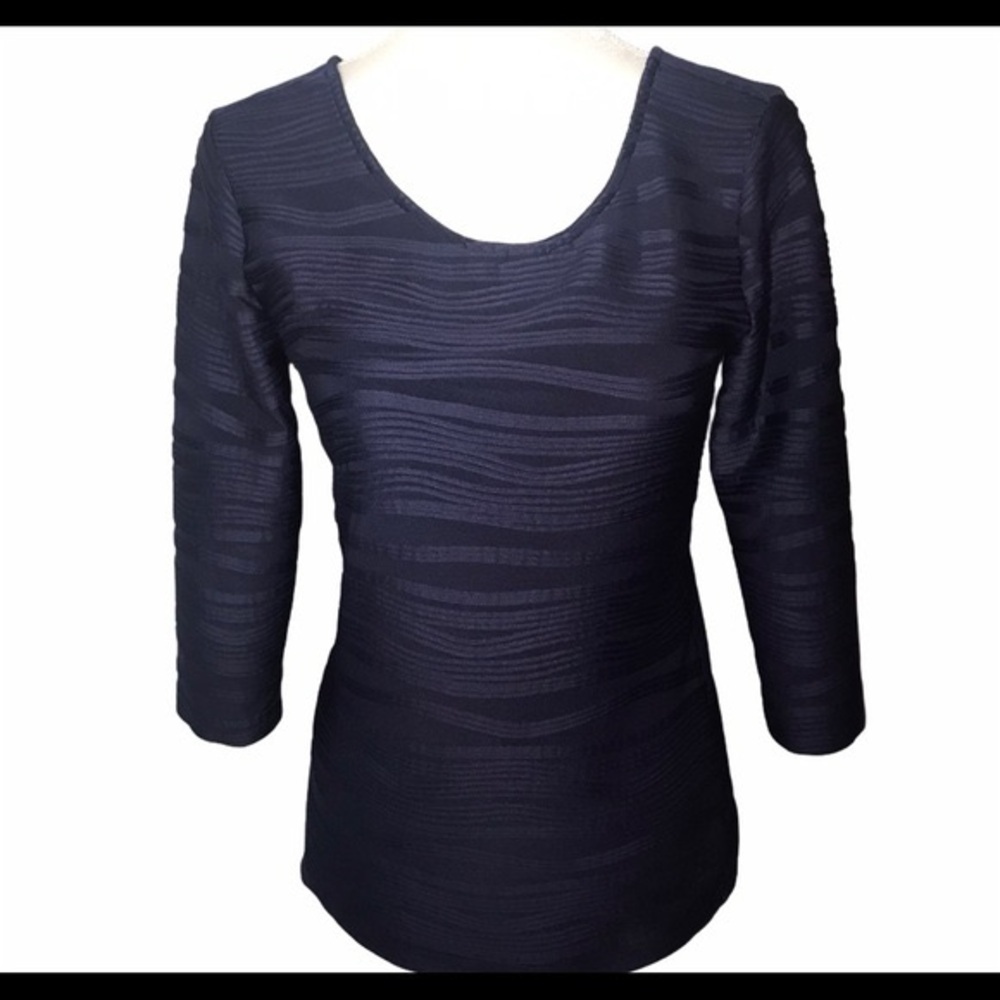 Jennifer Lopez Midnight Blue Long Sleeve Top A0194